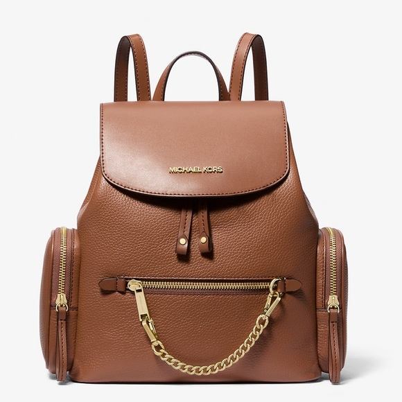 Michael Kors Handbags - Michael Kors Jet Set Medium Pebbled Leather Backpack